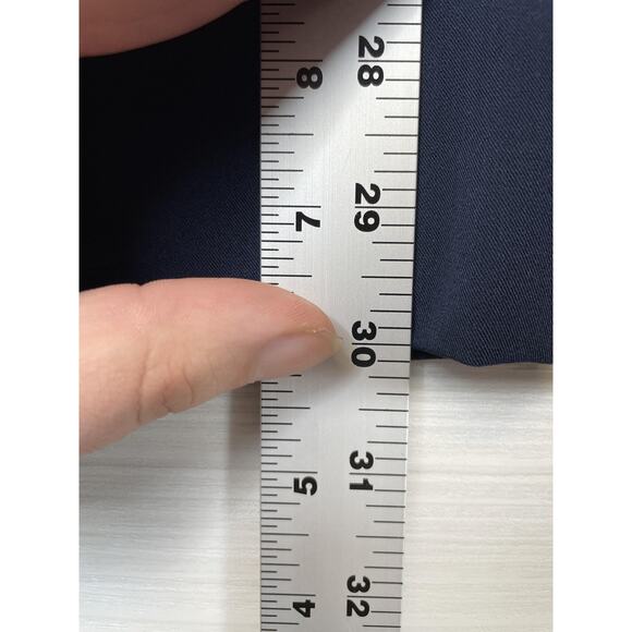 George Pants Mens 32x30 Blue Dress Slacks Flat Front Stretch Rayon Blend Office - Picture 6 of 12